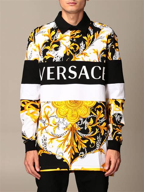 versace polo mens|versace long sleeve.